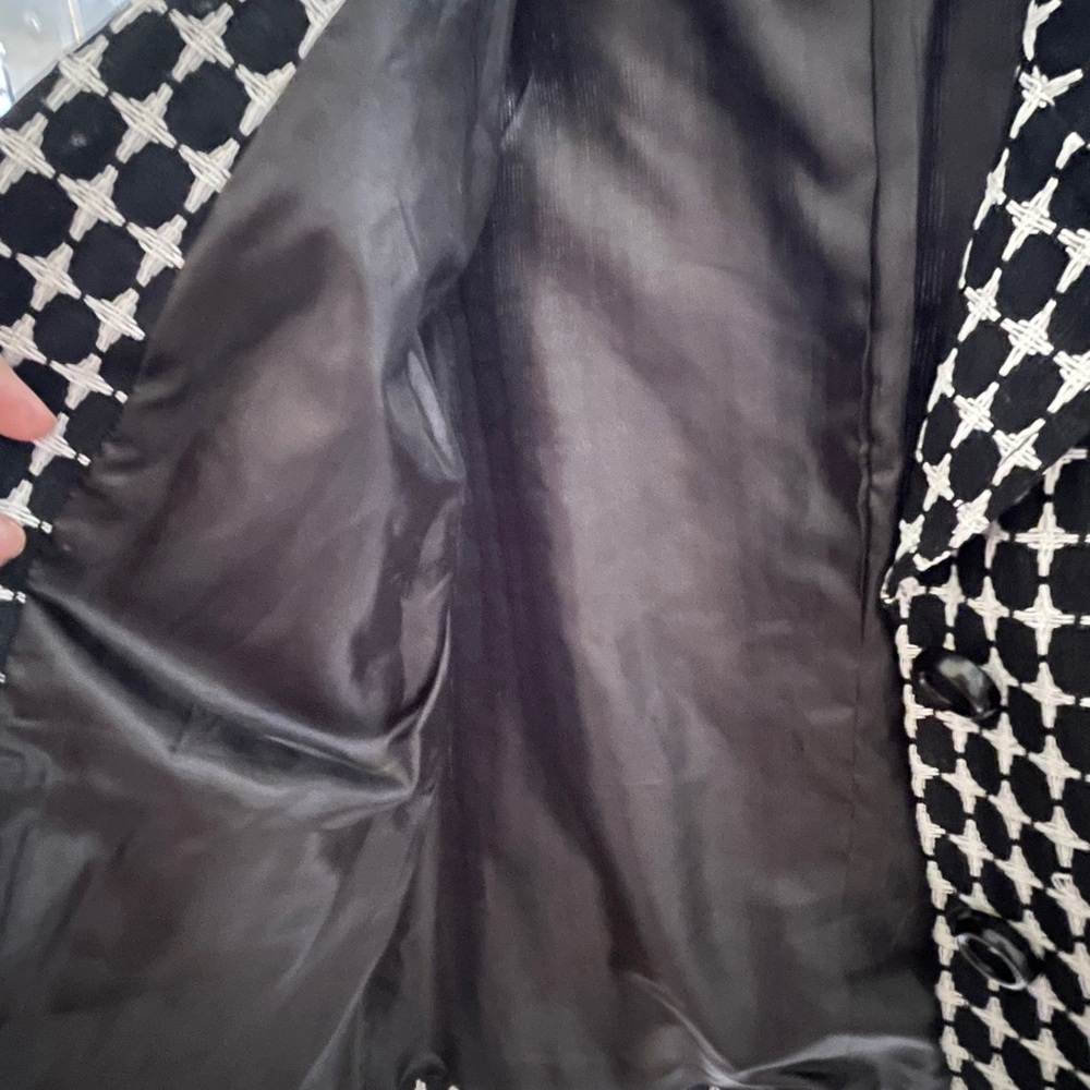 Focus 2000 Black and White Patterned Blazer - Picture 3 of 4